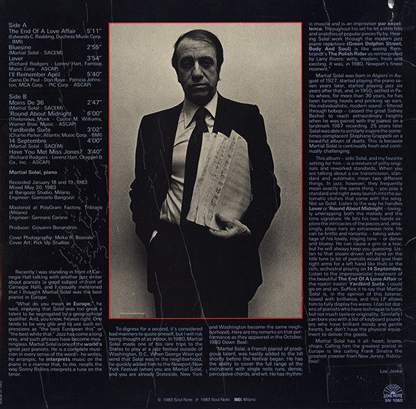 Martial Solal : Bluesine (LP, Album)