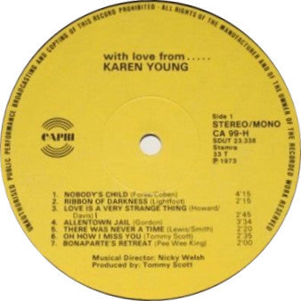 Karen Young (2) : With Love From Karen Young (LP, Album)