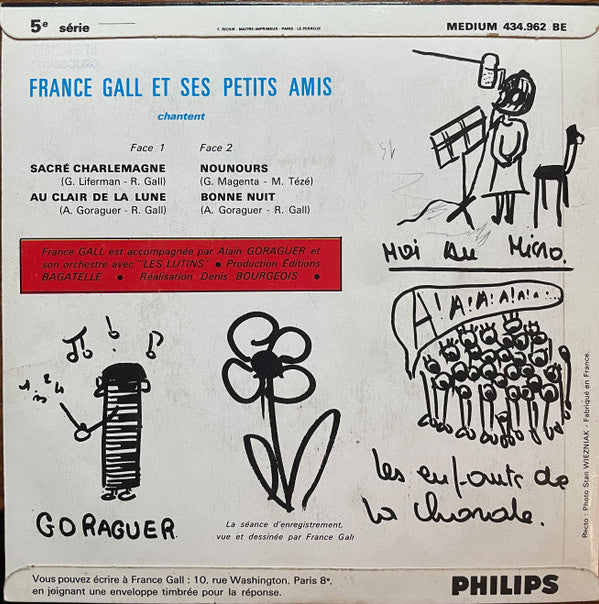 France Gall Et Ses Petits Amis : Sacré Charlemagne (5e Série) (7", EP, Mono)