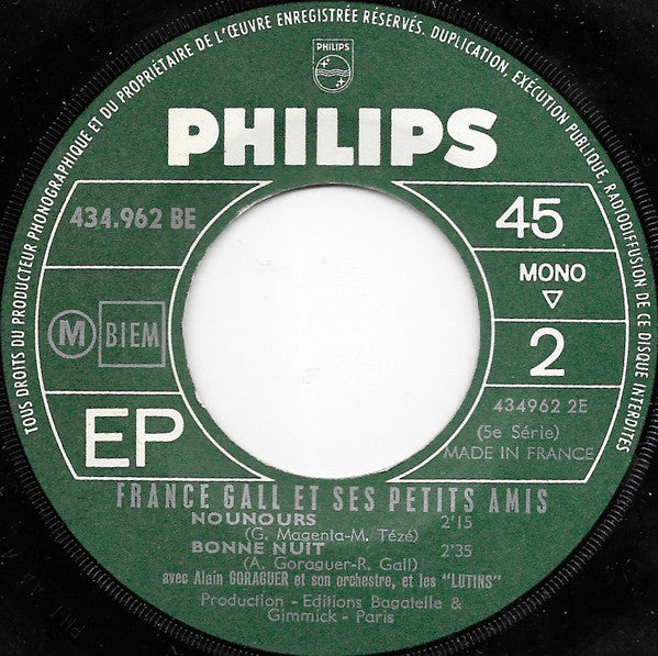 France Gall Et Ses Petits Amis : Sacré Charlemagne (5e Série) (7", EP, Mono)