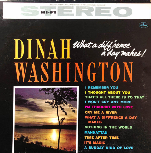 Dinah Washington : What A Diff'rence A Day Makes! (LP, Album, RE)