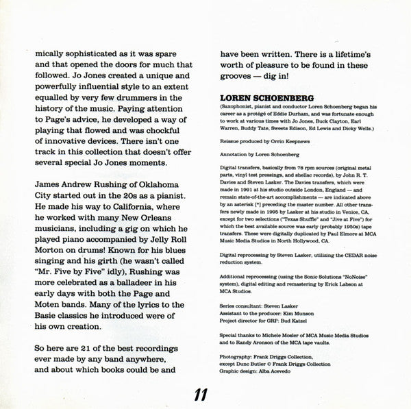 Count Basie : The Best Of Early Basie (CD, Comp, RM)