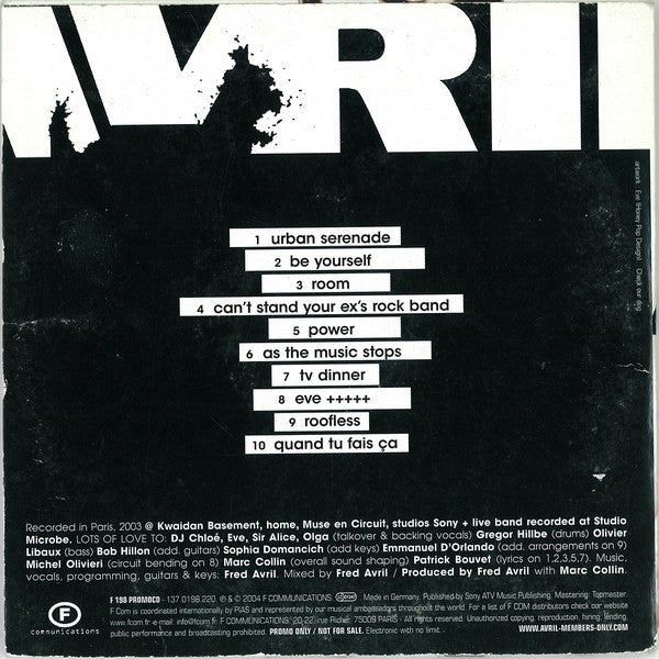 Avril : Members Only (CD, Album, Promo, Car)