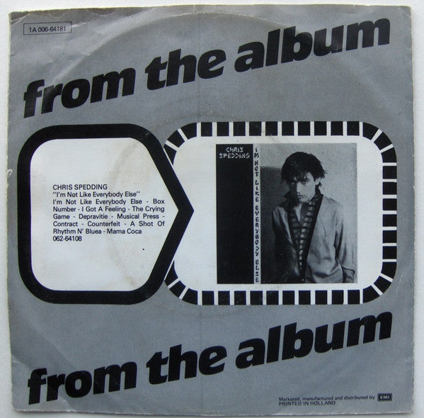 Chris Spedding : I'm Not Like Everybody Else / Contract (7", Single)