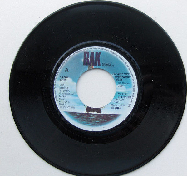 Chris Spedding : I'm Not Like Everybody Else / Contract (7", Single)
