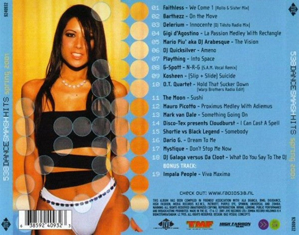 Various : 538 Dance Smash Hits Spring 2001 (CD, Comp)