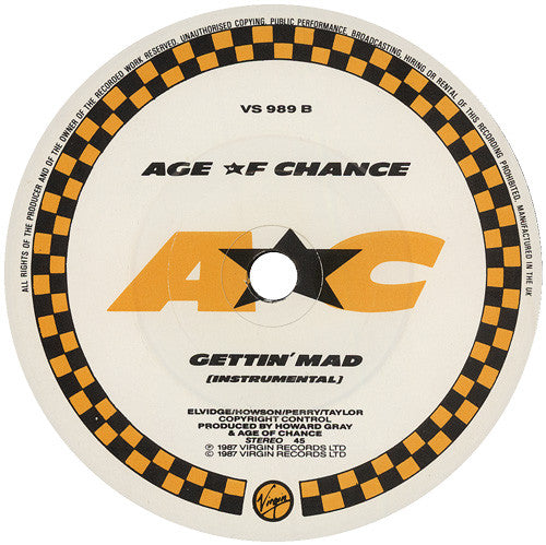 Age Of Chance : Don't Get Mad...Get Even! (7")