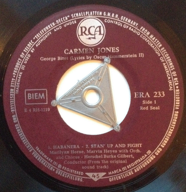 Various : Carmen Jones (From The Original Sound Track) (7", EP)