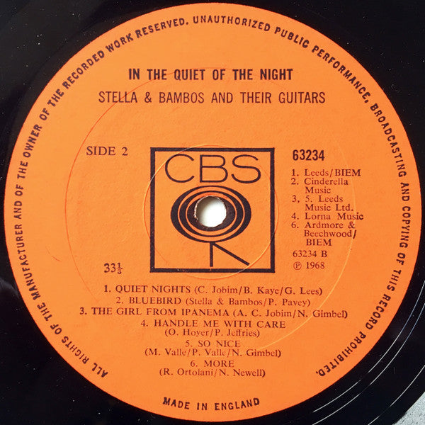 Stella & Bambos And Their Guitars* : In The Quiet Of The Night (LP, Album)