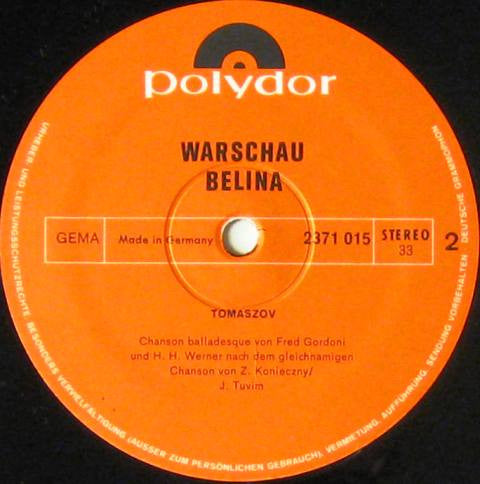 Belina : Warschau (LP, Album)