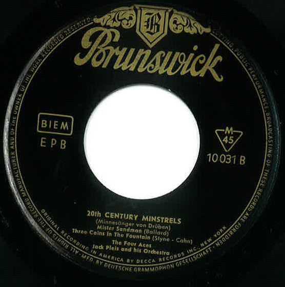 The Four Aces : 20th Century Minstrels (Minnesänger Von "Drüben") (7", EP, Mono)