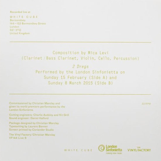 Mica Levi : Live at White Cube (LP, Album, Ltd)