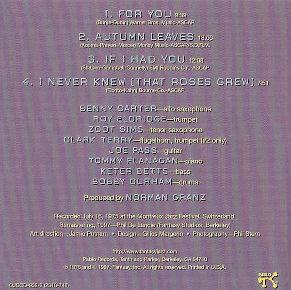 Various : JATP (Jazz At The Philharmonic At The Montreux Jazz Festival 1975) (CD, Album, RE, RM)