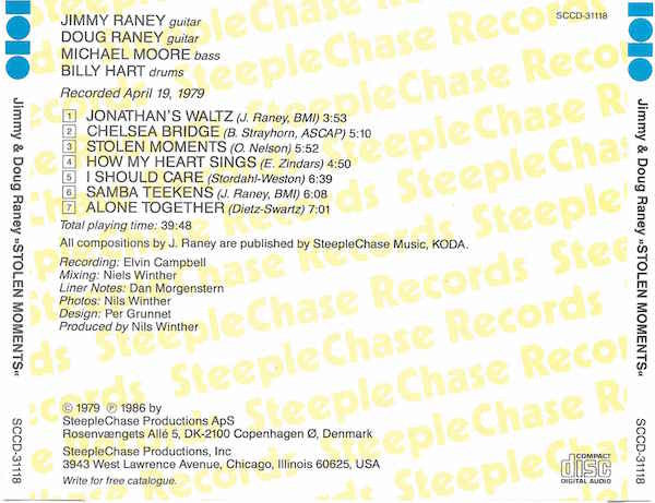 Jimmy Raney & Doug Raney : Stolen Moments (CD, Album)