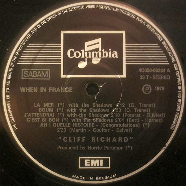 Cliff Richard : When In France... (LP, Comp)