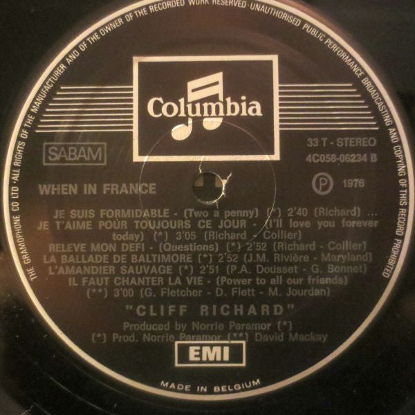 Cliff Richard : When In France... (LP, Comp)