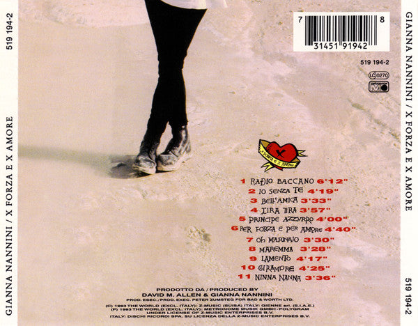 Gianna Nannini : X Forza E X Amore (CD, Album)