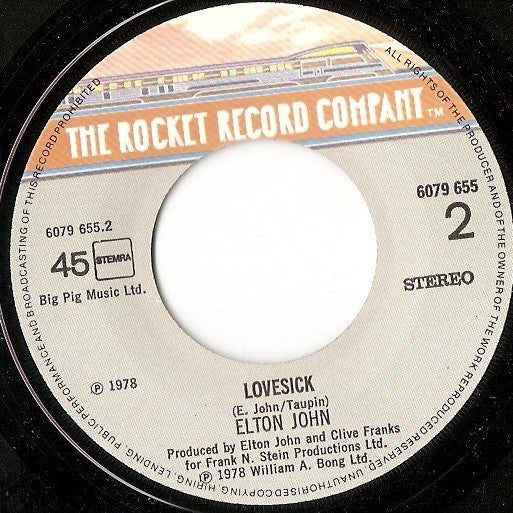 Elton John : Song For Guy (7", Single, Mat)