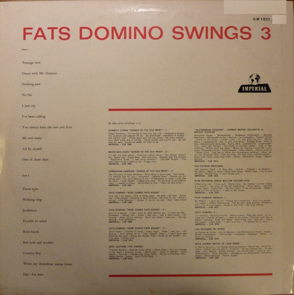 Fats Domino : Swings 3 - 19 Tunes (LP, Comp)
