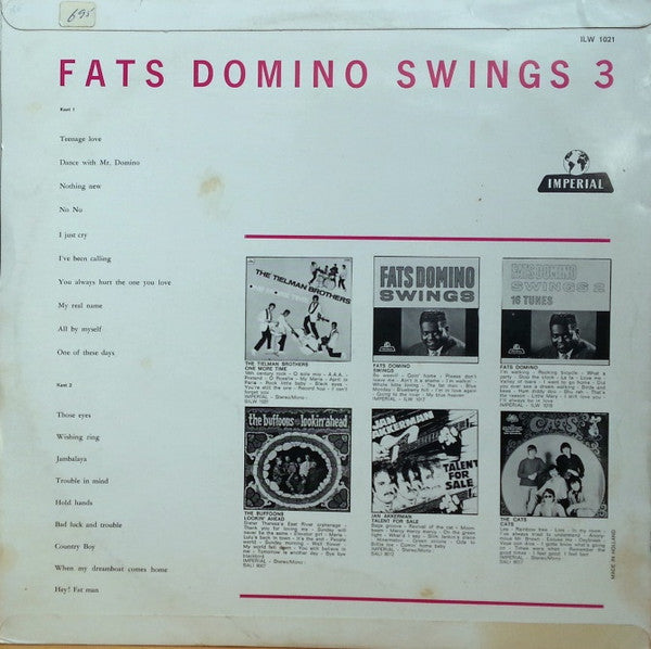 Fats Domino : Swings 3 - 19 Tunes (LP, Comp)