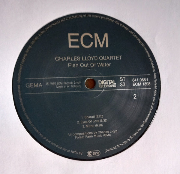 The Charles Lloyd Quartet : Fish Out Of Water (LP, Album, RE)
