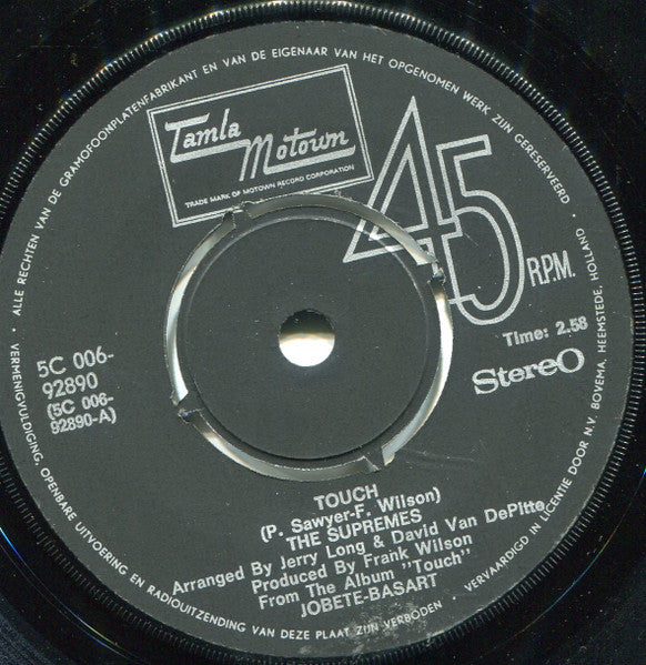 The Supremes : Touch (7", Single)
