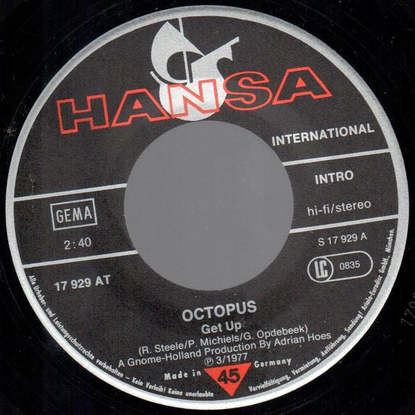 Octopus (5) : Get Up (7", Single)
