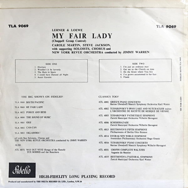 New York Revue Orchestra : My Fair Lady (LP, Mono)