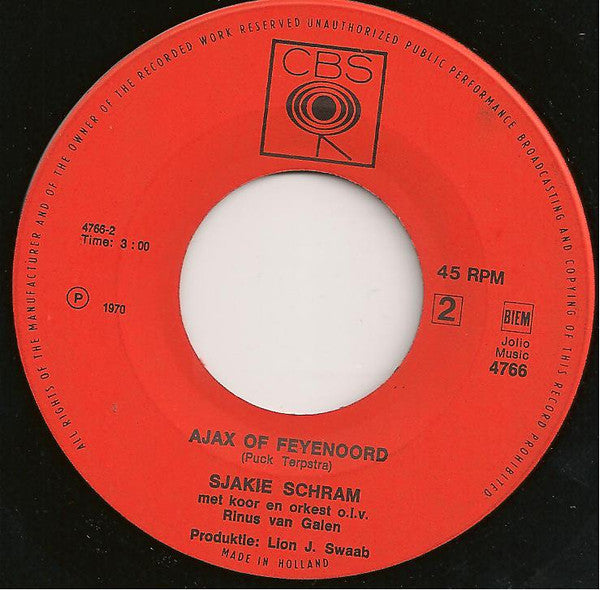 Sjakie Schram : Wat 'n Spreker Is Die Man (7")