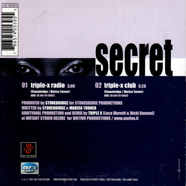 Marisa Turner : Secret (CD, Single, Car)