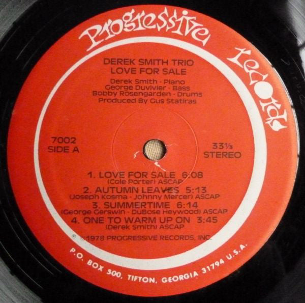 Derek Smith Trio : Love For Sale (LP, Album)