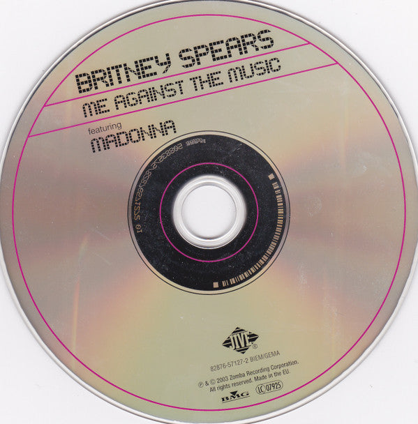 Britney Spears Featuring Madonna : Me Against The Music (CD, Single, Car)