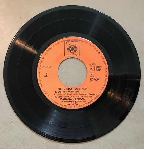 Mahalia Jackson : Let's Pray Together (7", EP)