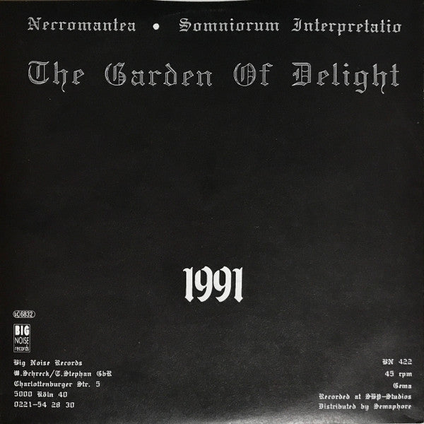 The Garden Of Delight : Necromantea / Somnorium Interpretatio (7", Ltd)