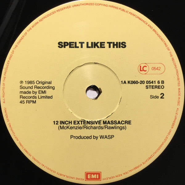 Spelt Like This : Contract Of The Heart (12")