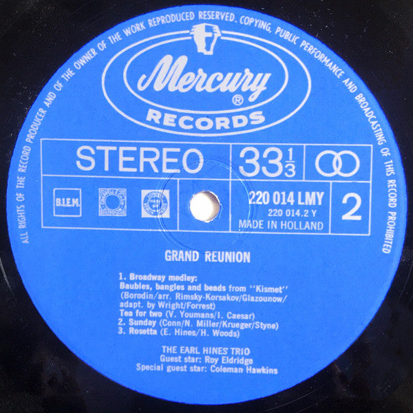 The Earl Hines Trio : Grand Reunion (LP, Album)