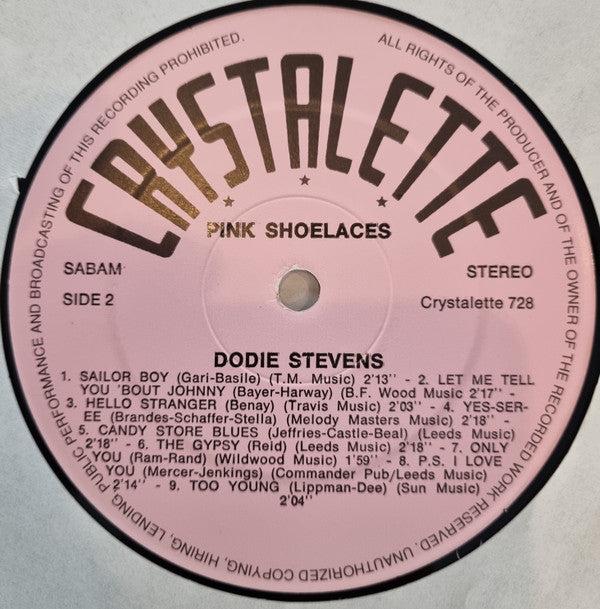 Dodie Stevens : Pink Shoelaces (LP, Comp)