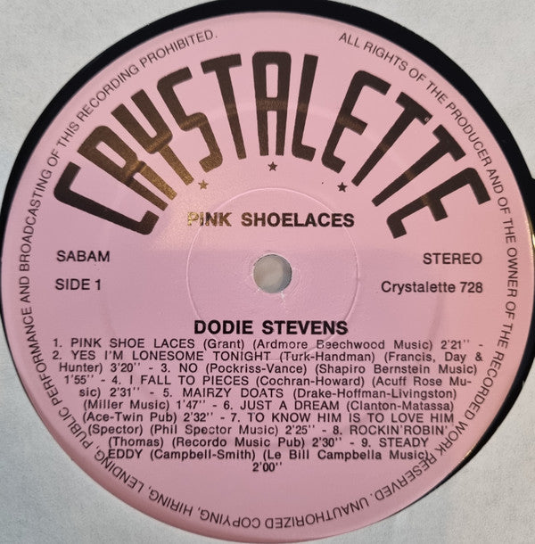 Dodie Stevens : Pink Shoelaces (LP, Comp)
