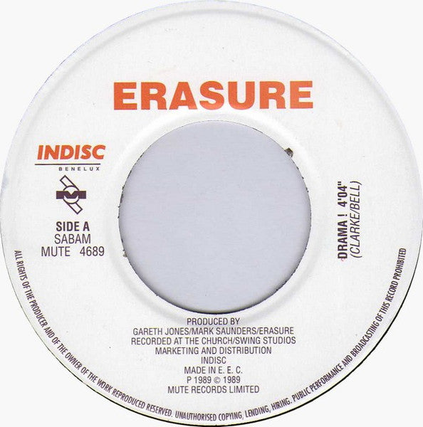Erasure : Drama! (7", Single)