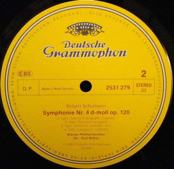 Franz Schubert / Robert Schumann - Wiener Philharmoniker / Karl Böhm : Symphonie No.5 · Symphonie No.4 (LP)