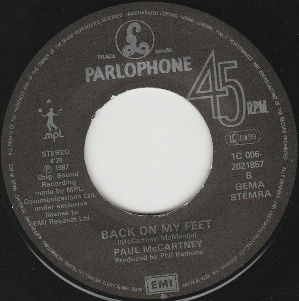 Paul McCartney : Once Upon A Long Ago (7", Single)