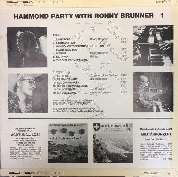 Ronny Brunner : Hammond Party Time With Ronny Brunner  (LP)