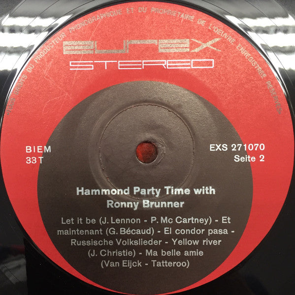 Ronny Brunner : Hammond Party Time With Ronny Brunner  (LP)