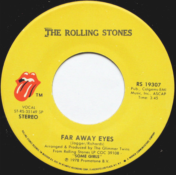 The Rolling Stones : Miss You (7", Single, Spe)
