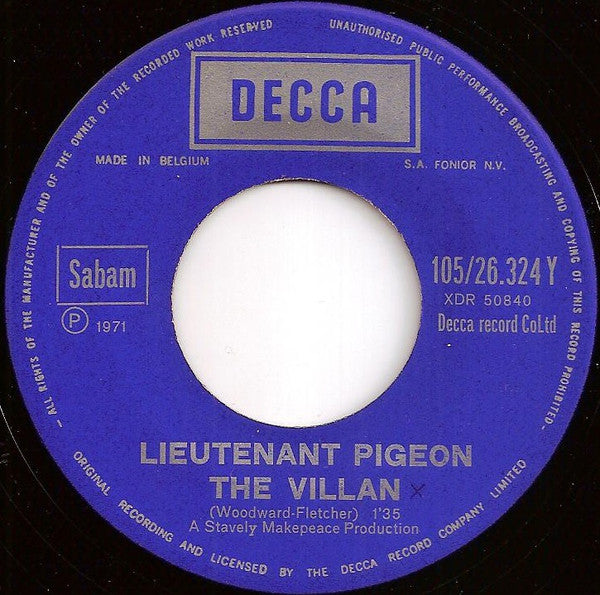 Lieutenant Pigeon : Mouldy Old Dough / The Villan (7", Single, Mono, Fli)