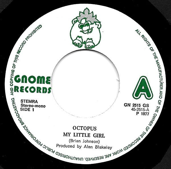 Octopus (5) : My Little Girl (7", Single)
