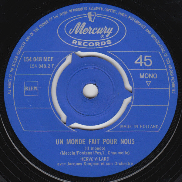 Hervé Vilard : Capri C'est Fini (7", Single, Mono)