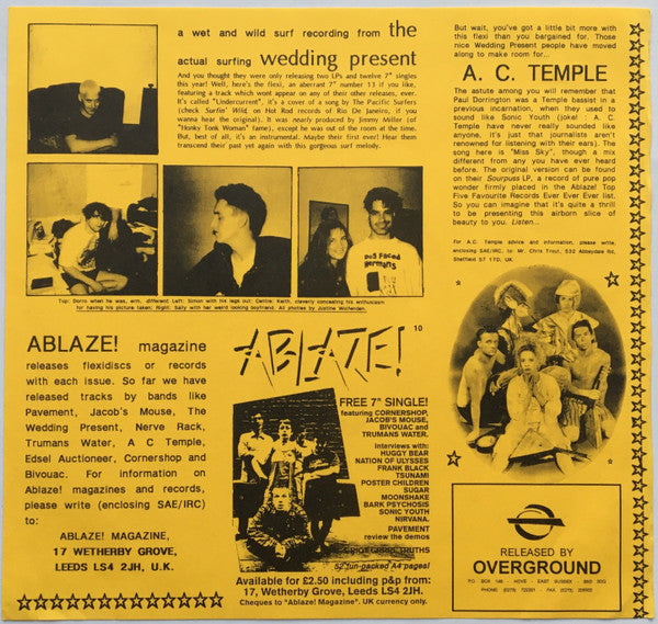 A.C. Temple / The Wedding Present : Miss Sky / Undercurrent (Flexi, 7", S/Sided, Single)