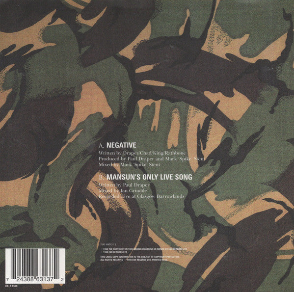 Mansun : Negative EP (7", EP, Ltd, Cle)