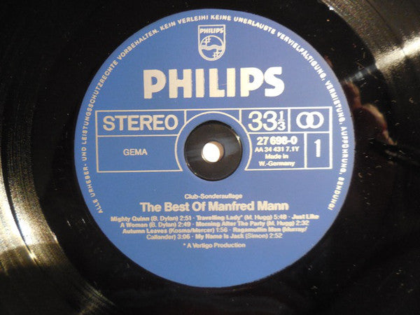 Manfred Mann : The Best Of (LP, Comp, Club)